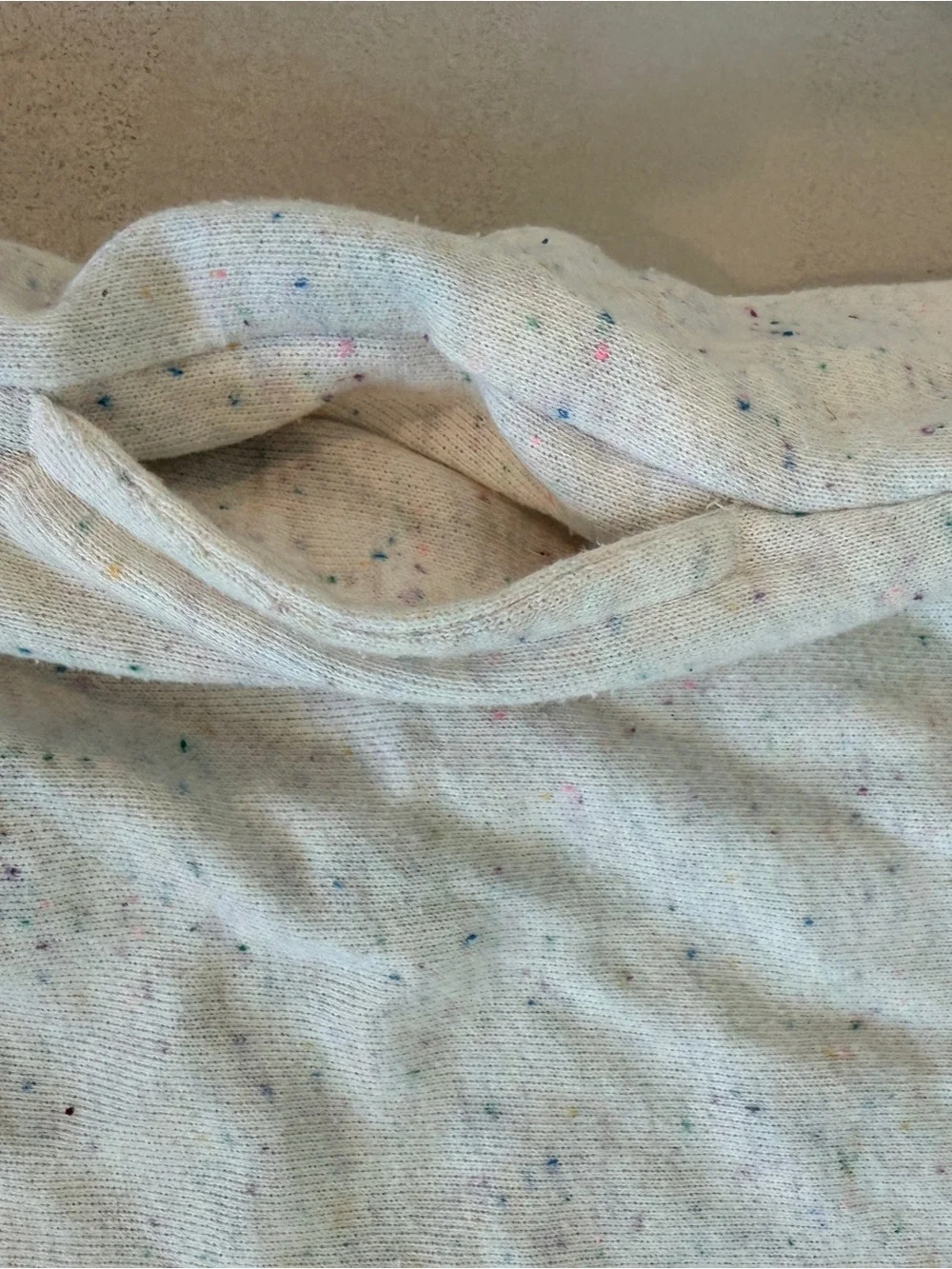 Old Navy Cream Speckled Knit dress with Multicolor Flecks